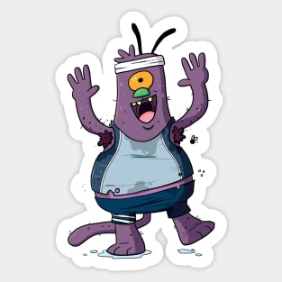 Body Odour Monster Sticker